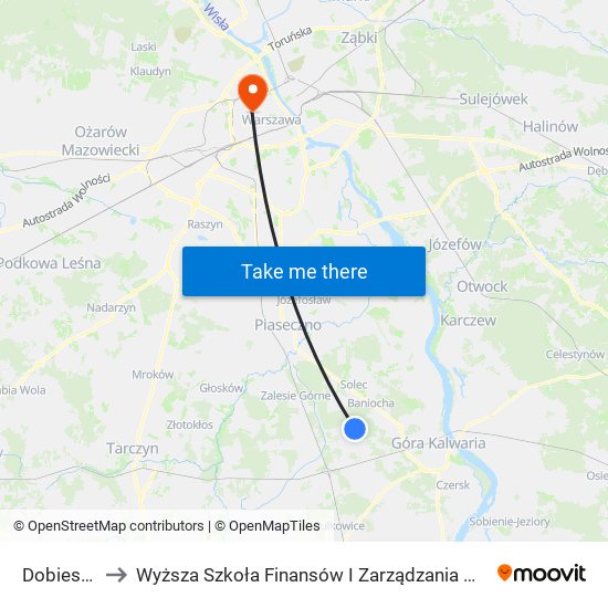 Dobiesz 02 to Wyższa Szkoła Finansów I Zarządzania W Warszawie map