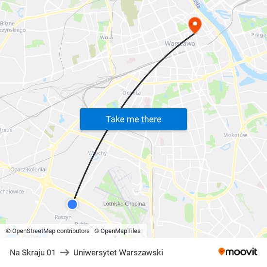 Na Skraju to Uniwersytet Warszawski map