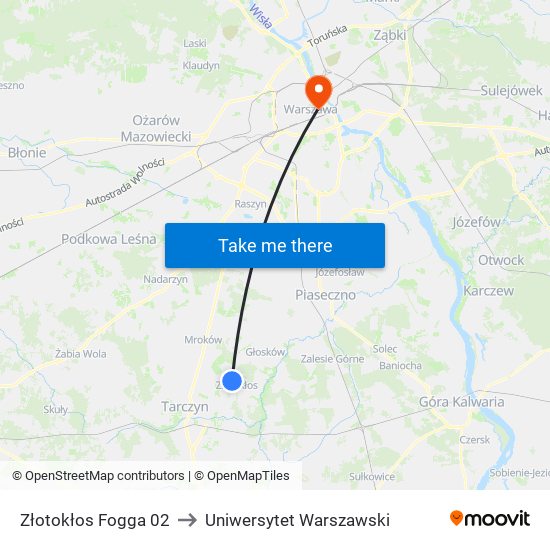 Złotokłos Fogga to Uniwersytet Warszawski map