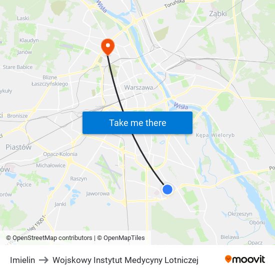 Imielin to Wojskowy Instytut Medycyny Lotniczej map