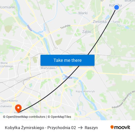 Kobyłka Żymirskiego-Przychodnia to Raszyn map