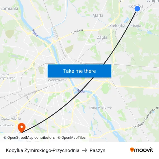 Kobyłka Żymirskiego - Przychodnia to Raszyn map