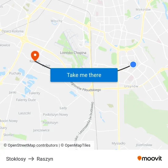 Stokłosy to Raszyn map