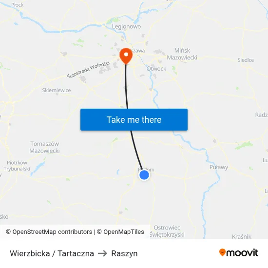 Wierzbicka / Tartaczna to Raszyn map