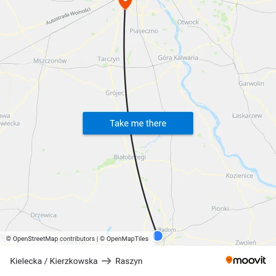 Kielecka / Kierzkowska to Raszyn map