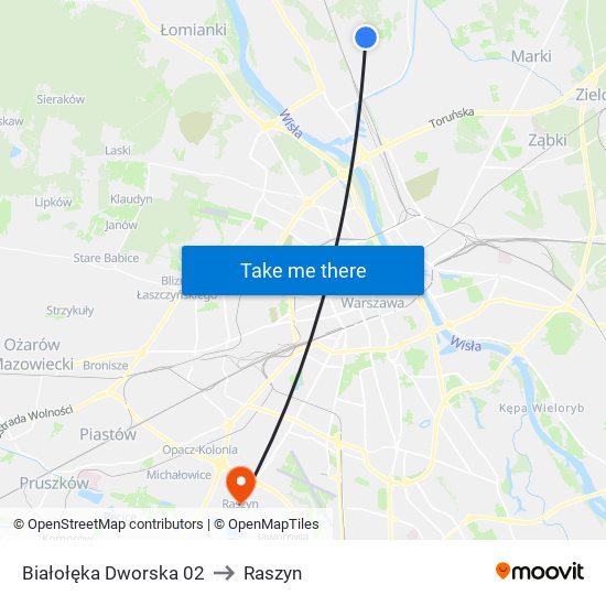 Białołęka Dworska 02 to Raszyn map