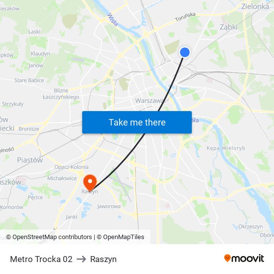 Metro Trocka 02 to Raszyn map