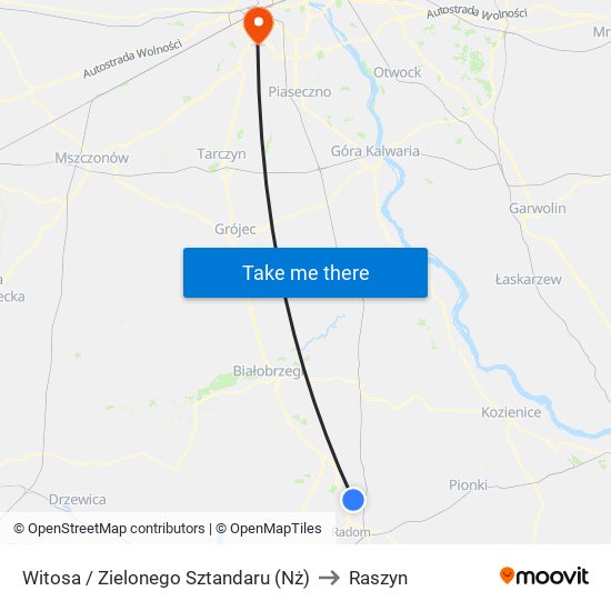 Witosa / Zielonego Sztandaru (Nż) to Raszyn map