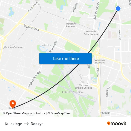 Kulskiego to Raszyn map