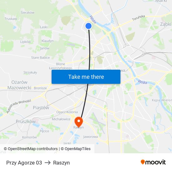 Przy Agorze to Raszyn map