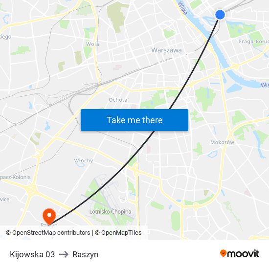 Kijowska 03 to Raszyn map