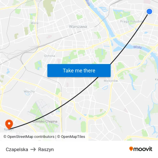 Czapelska to Raszyn map