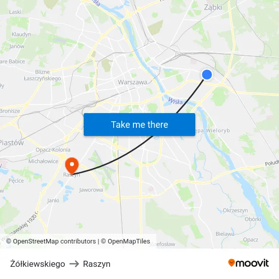 Żółkiewskiego to Raszyn map