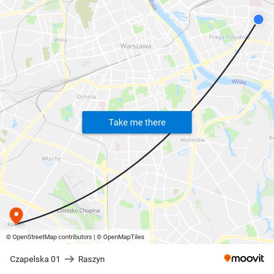 Czapelska 01 to Raszyn map