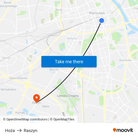 Hoża to Raszyn map