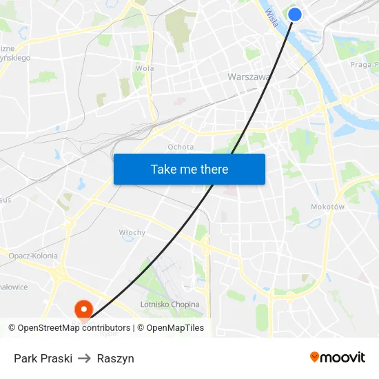 Park Praski to Raszyn map
