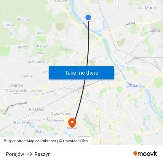 Porajów to Raszyn map