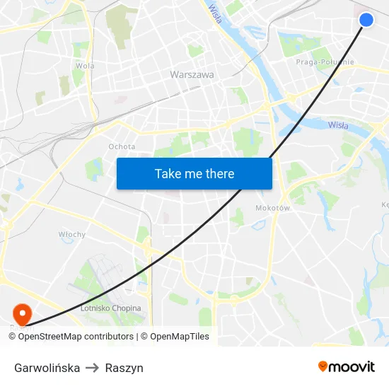 Garwolińska to Raszyn map
