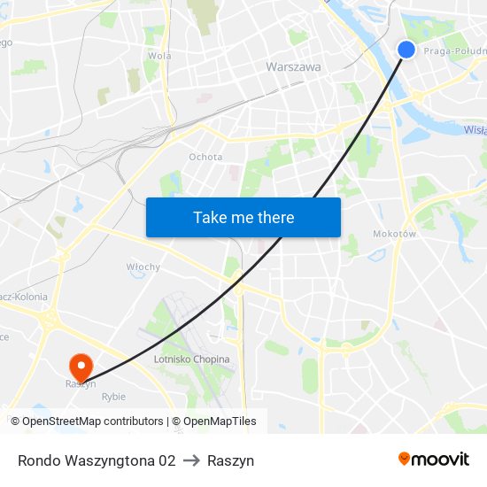 Rondo Waszyngtona 02 to Raszyn map