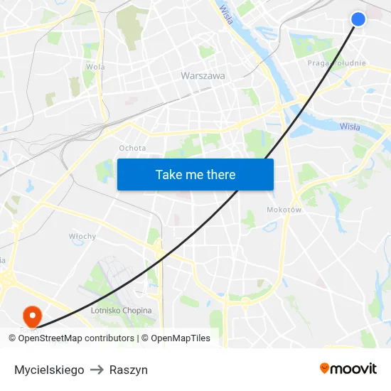 Mycielskiego to Raszyn map