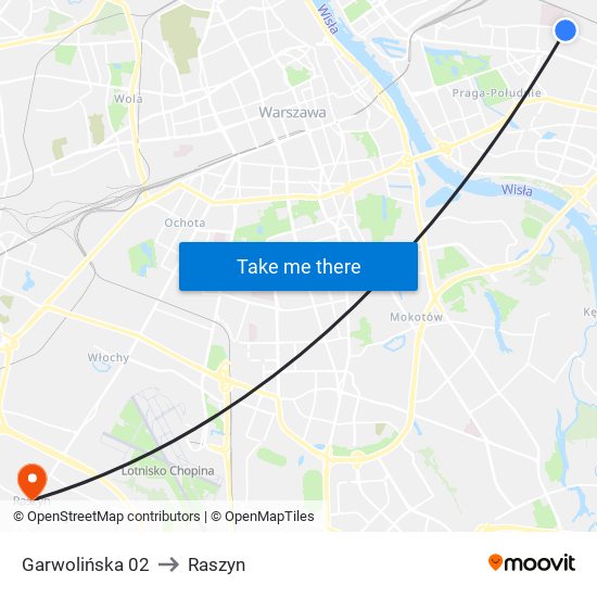 Garwolińska 02 to Raszyn map