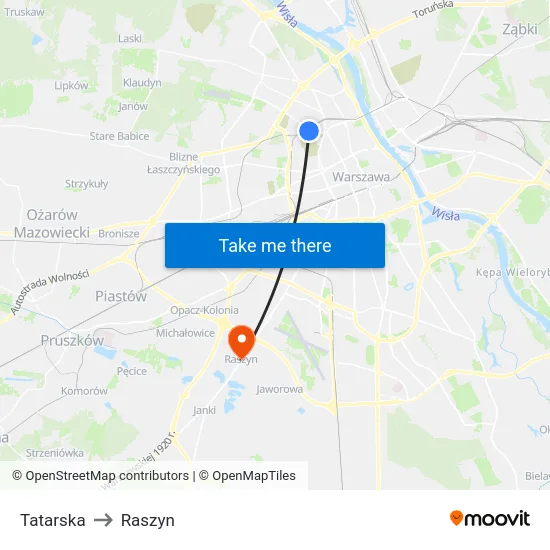 Tatarska to Raszyn map