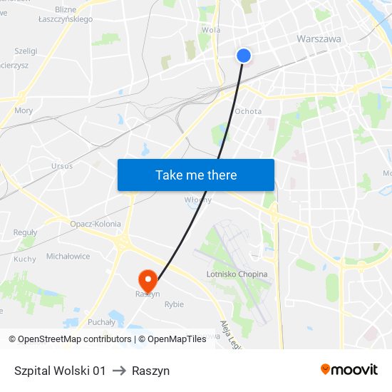 Szpital Wolski 01 to Raszyn map