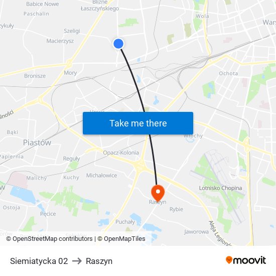 Siemiatycka 02 to Raszyn map