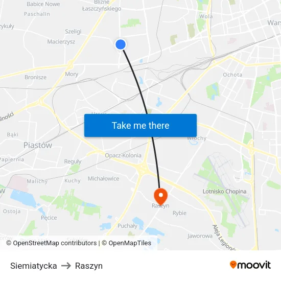 Siemiatycka to Raszyn map