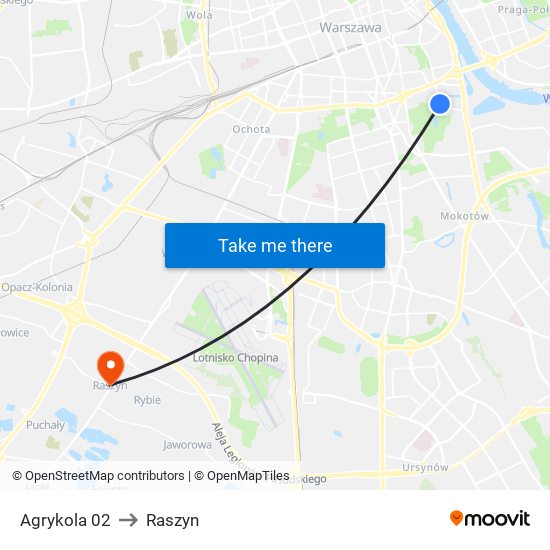 Agrykola 02 to Raszyn map