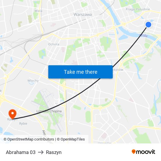 Abrahama 03 to Raszyn map