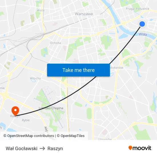 Wał Gocławski to Raszyn map