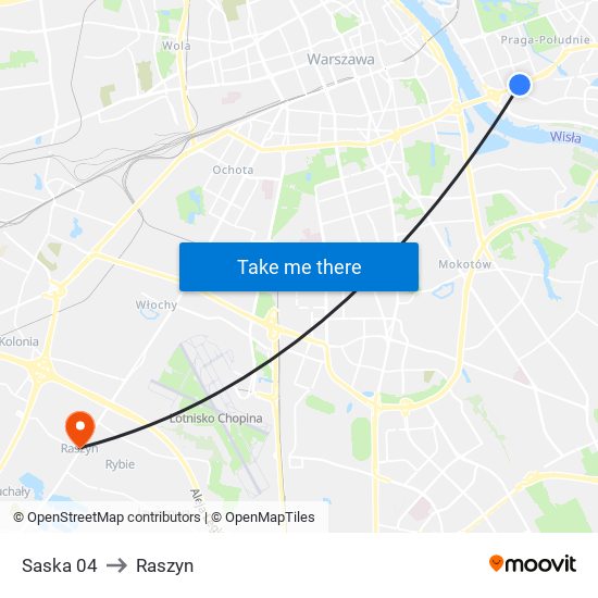 Saska 04 to Raszyn map