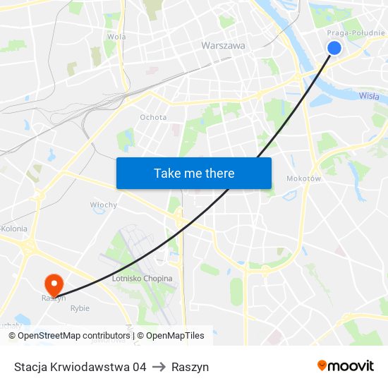 Stacja Krwiodawstwa 04 to Raszyn map