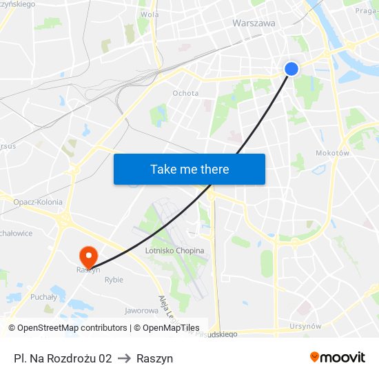 Pl. Na Rozdrożu 02 to Raszyn map