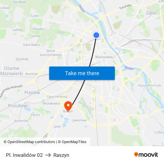 Pl. Inwalidów 02 to Raszyn map