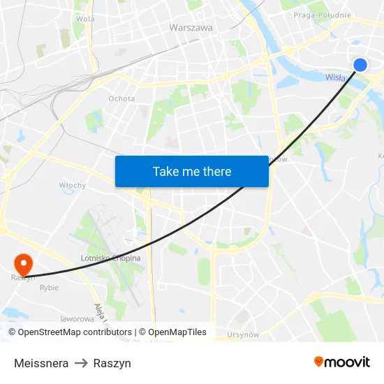 Meissnera to Raszyn map