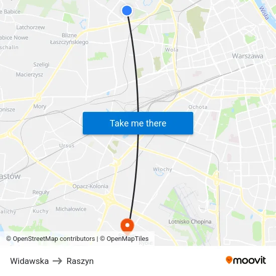 Widawska to Raszyn map