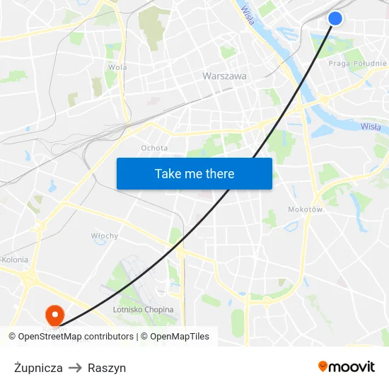 Żupnicza to Raszyn map