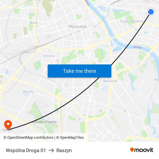 Wspólna Droga 01 to Raszyn map