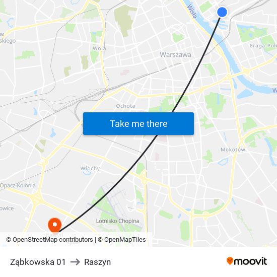 Ząbkowska 01 to Raszyn map