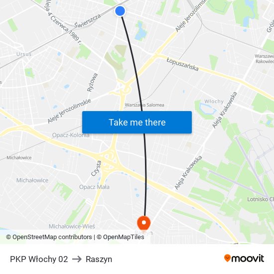 PKP Włochy 02 to Raszyn map