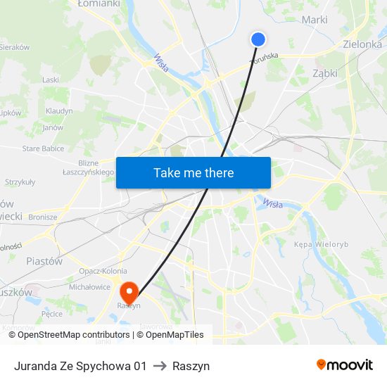 Juranda Ze Spychowa 01 to Raszyn map