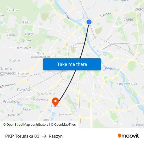 PKP Toruńska 03 to Raszyn map