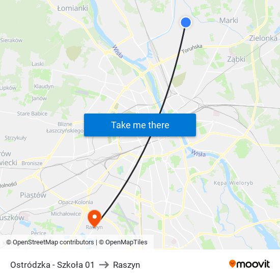 Ostródzka - Szkoła 01 to Raszyn map