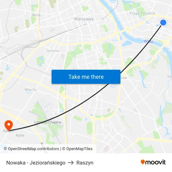 Nowaka - Jeziorańskiego to Raszyn map