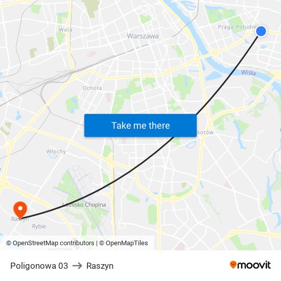 Poligonowa 03 to Raszyn map