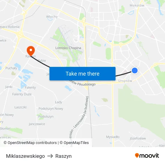 Miklaszewskiego to Raszyn map