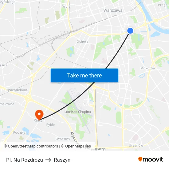 Pl. Na Rozdrożu to Raszyn map