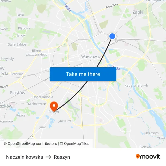 Naczelnikowska to Raszyn map